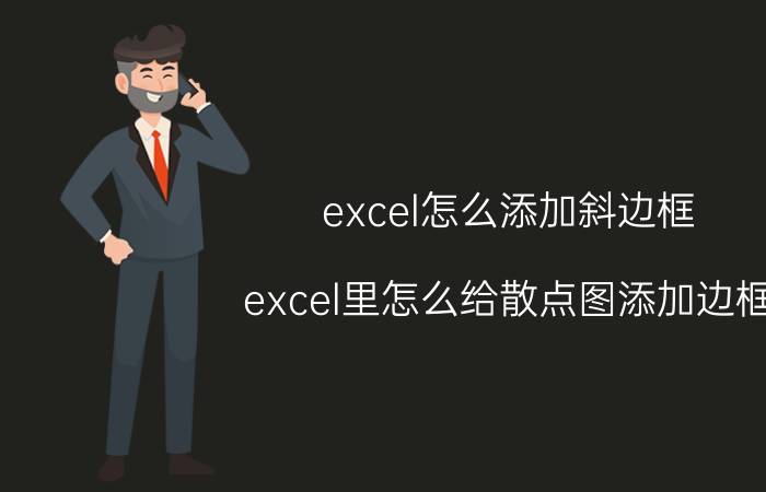 excel怎么添加斜边框 excel里怎么给散点图添加边框？